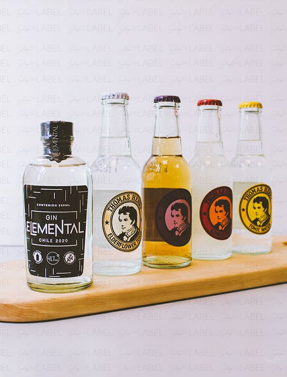 Pack Mini Gin Elemental + Mix Aguas Tónica Thomas Henry
