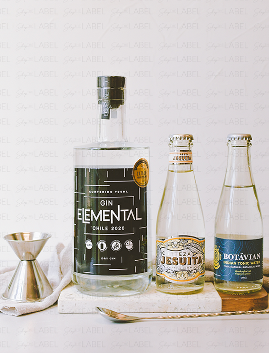 Gin Elemental + 2 Aguas Tónicas