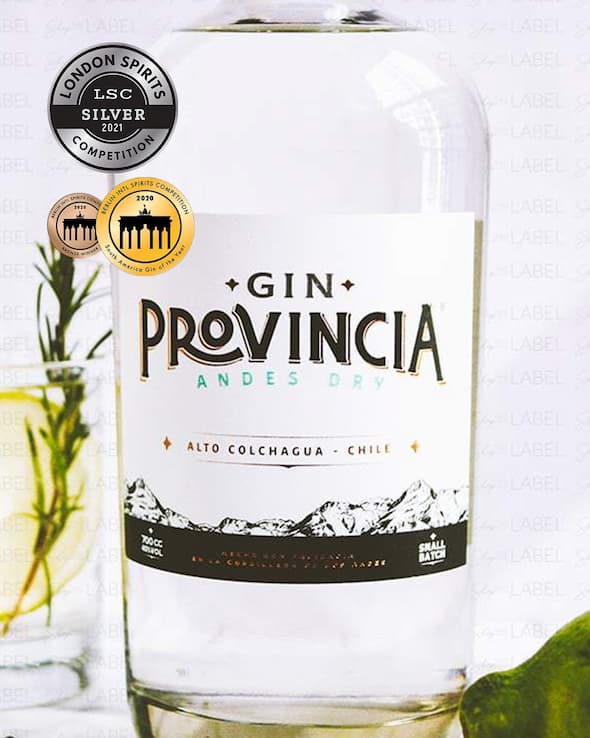 gin provincia andes dry en shop the label con despacho a todo chile 