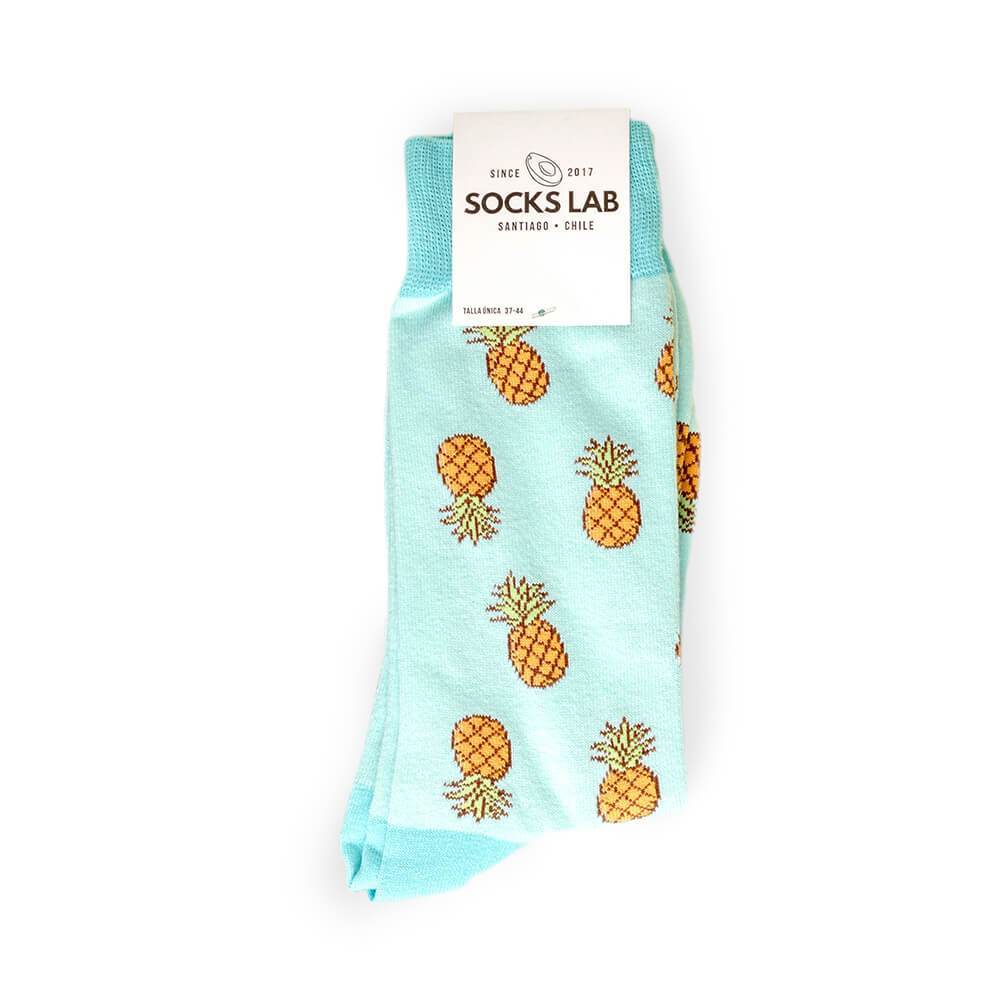 Socks Lab - Calcetines Piña Celeste