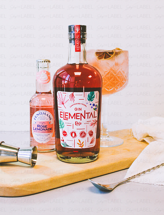Gin Elemental Rosé + 4 Aguas Tónicas Rose Lemonade Fentimans
