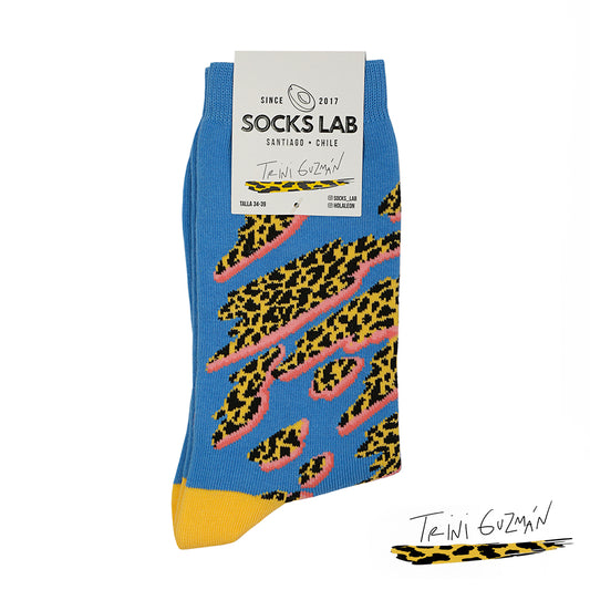 Socks Lab - Calcetines Hola León Celeste