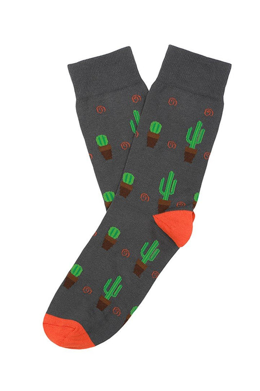 Socks Lab - Calcetines Cactus Gris
